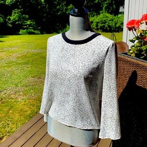 Rose & Olive print top - excellent used condition!